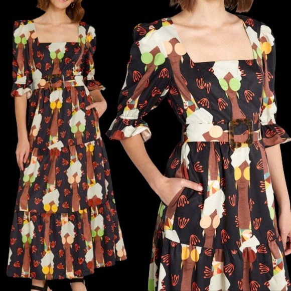 Modcloth Hutch Let's Go Boho Maxi Dress Size 6 - Picture 9 of 10